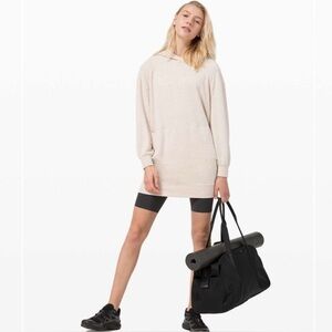 Lululemon Seek Stillness Hoodie Heathered Yoga Athletic Strth Cashew Sweater M/L